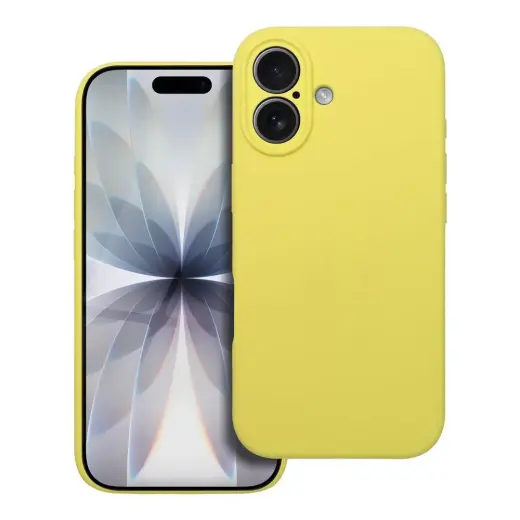 Silicone 2mm telefono dėklas iPhone 17 geltonas