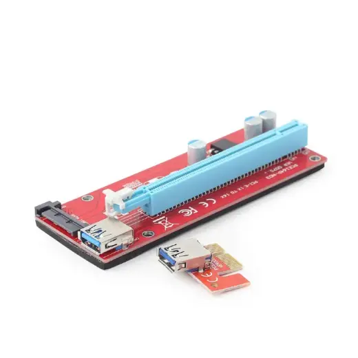 PCI-Express riser papildkarte, SATA barošana