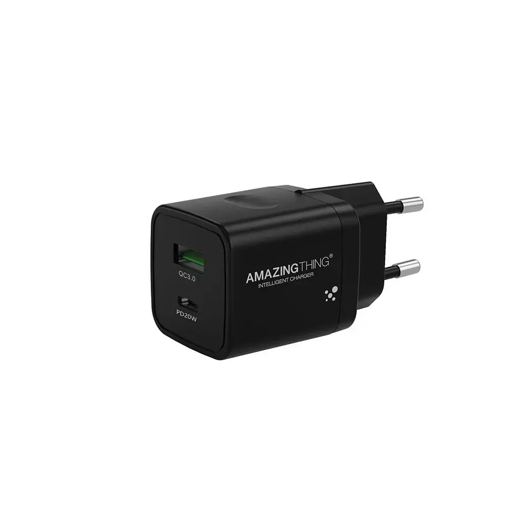 Amazing Thing Wall charger Speed Pro EUPD20WB - USB + Type C - QC 3.0 PD 20W 3A black