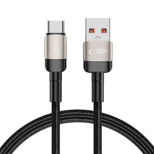 Tech-Protect UltraBoost Evo datu pārraides un uzlādes vads | USB-C uz USB-C | 100W | 1m | brūns