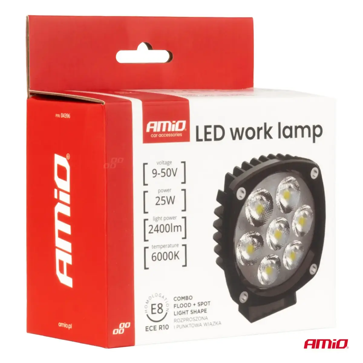 LED work lamp 25W COMBO 12V 24V AMIO-04396