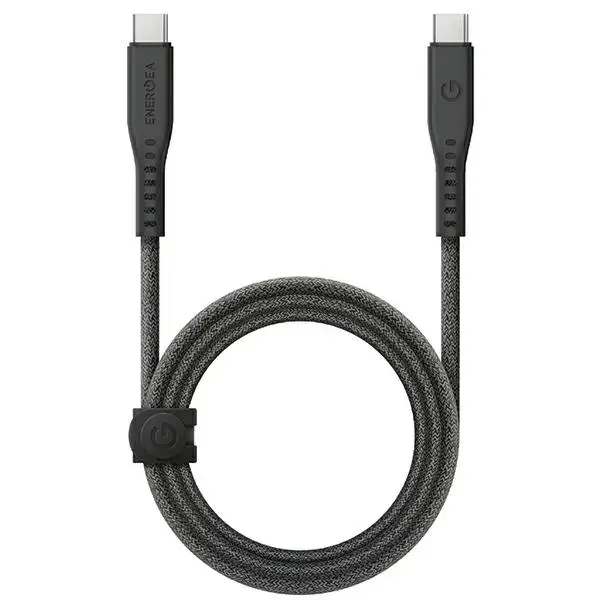ENERGEA Flow datu pārraides un uzlādes vads | USB-C uz USB-C | 240W | 1.5m | melns