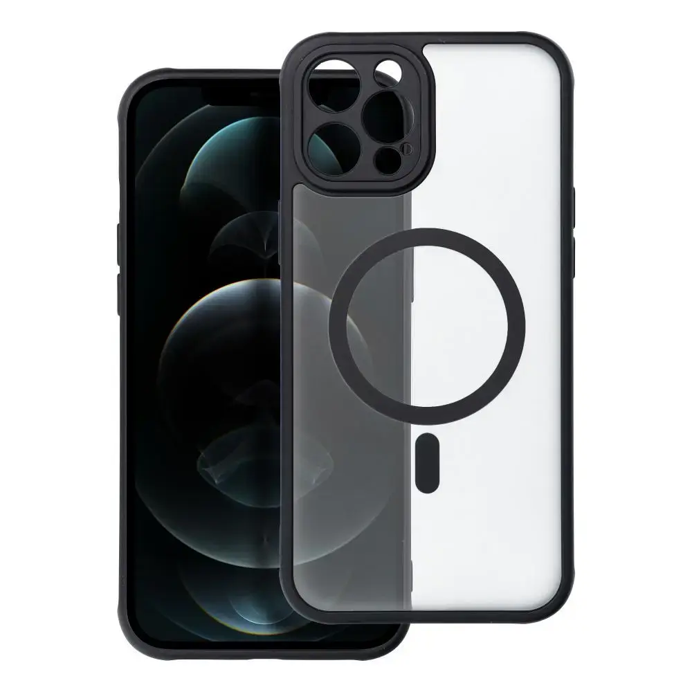 FULL MATTE MAG maciņš ar MagSafe atbalstu telefonam iPhone 12 Pro Max melns