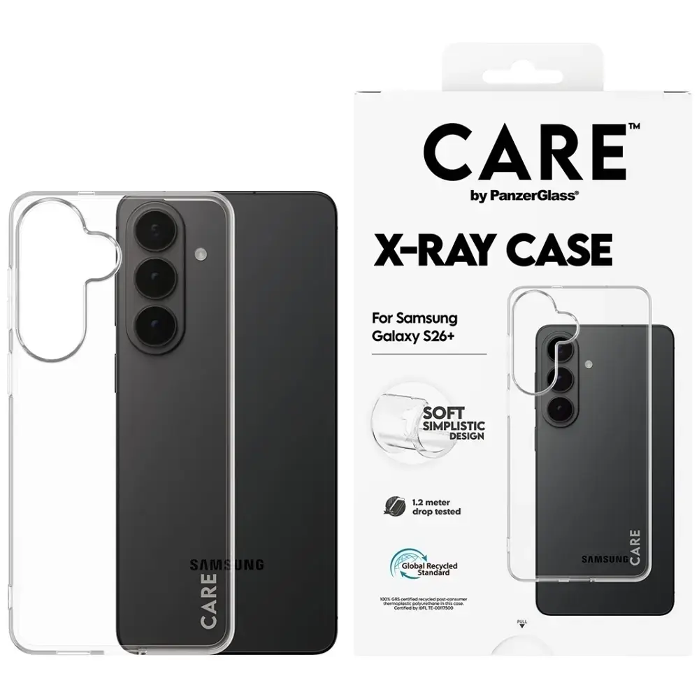 CARE by PanzerGlass X-Ray maciņš telefonam Samsung Galaxy S26+ (S947) caurspīdīgs