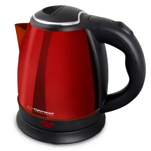 Esperanza EKK028R TĒJKANNA 1.0L 1350W NERŪSĒJOŠA TĒRAUDA KORPUSS SARKANS