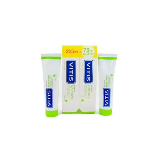 Vitis Duplo Aloe Vera Toothpaste Apple Flavor  2X150ml +75ml Free
