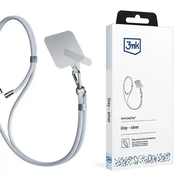 3MK EasyClip Grey (silver) Phone Lanyard