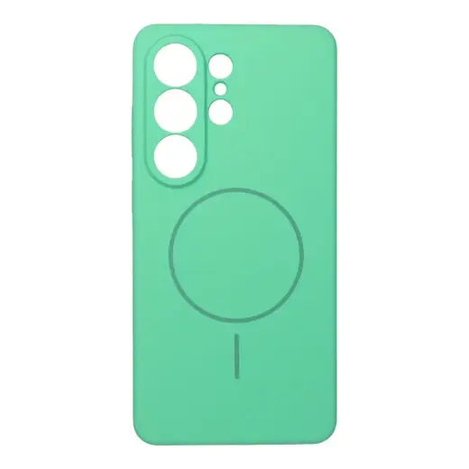 Silicone 2mm telefono dėklas su MagSafe palaikymu Samsung Galaxy S26 Ultra (S948) žalias