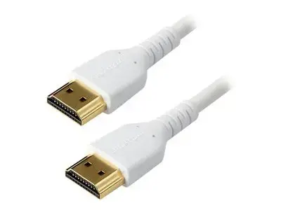 StarTech.com 2m Premium Certified HDMI 2.0 Cable with Ethernet - 6ft High Speed UHD 4K 60Hz HDR Durable Rugged Ultra HD HDMI Monitor Cord (RHDMM2MPW) - HDMI with Ethernet cable - 2 m