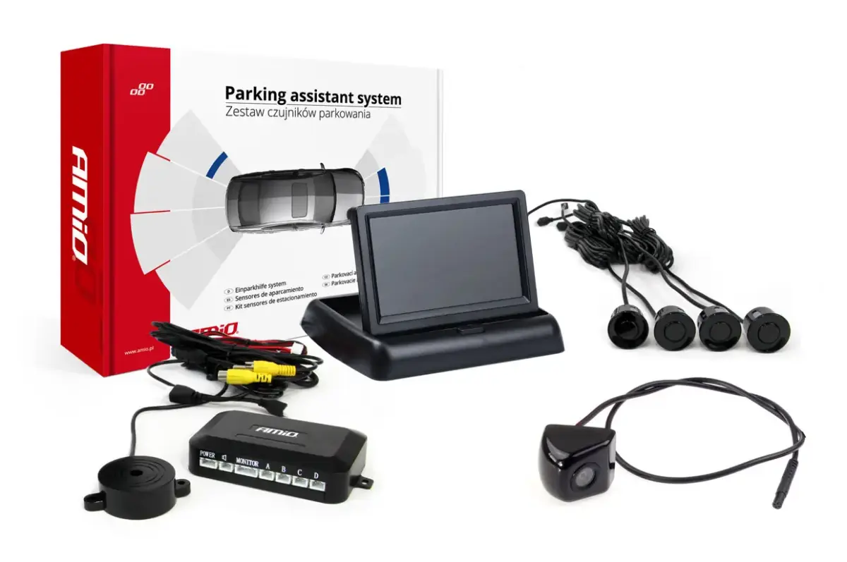 Parking assistant system 4,3 TFT02 FLIP-UP CAM-310 black 22mm