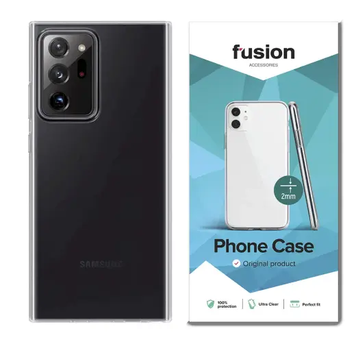 Fusion Ultra Clear Series 2 mm Silikona Aizsargapvalks Samsung N985 | N986 Galaxy Note 20 Ultra 5G Caurspīdīgs (EU Blister)