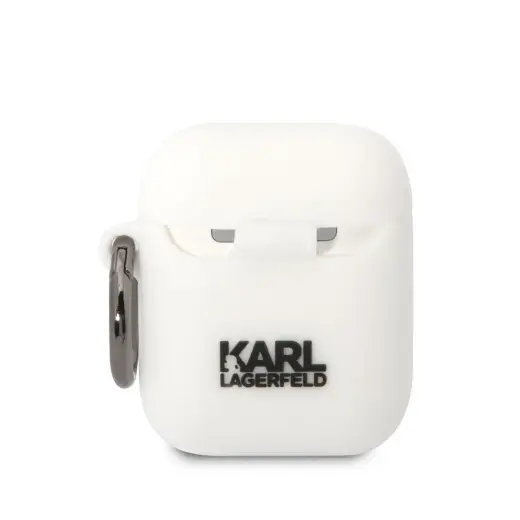 Karl Lagerfeld and Choupette Silicone Case for Airpods 1|2 White