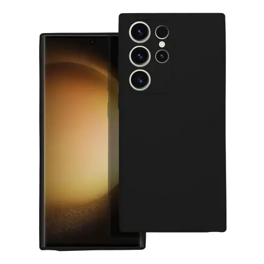 Silicone telefono dėklas Samsung Galaxy S23 Ultra (S918) juodas
