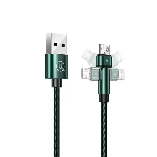 USAMS U60 SJ478USB02 провод для передачи данных и зарядки | USB-A на Micro USB | 10W | 1m | зеленый