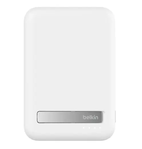 Ārējais akumulators ar statīvu 8000mAh Qi2 MagSafe balts