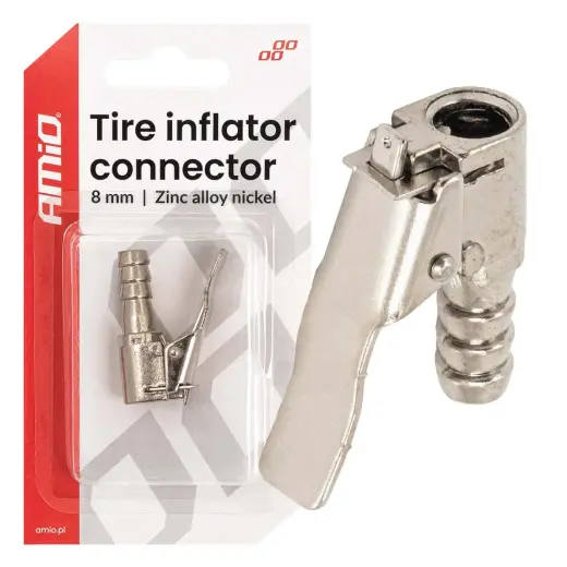 Zinc Alloy Nickel Tire Inflator Connector 8 mm AMIO-04496