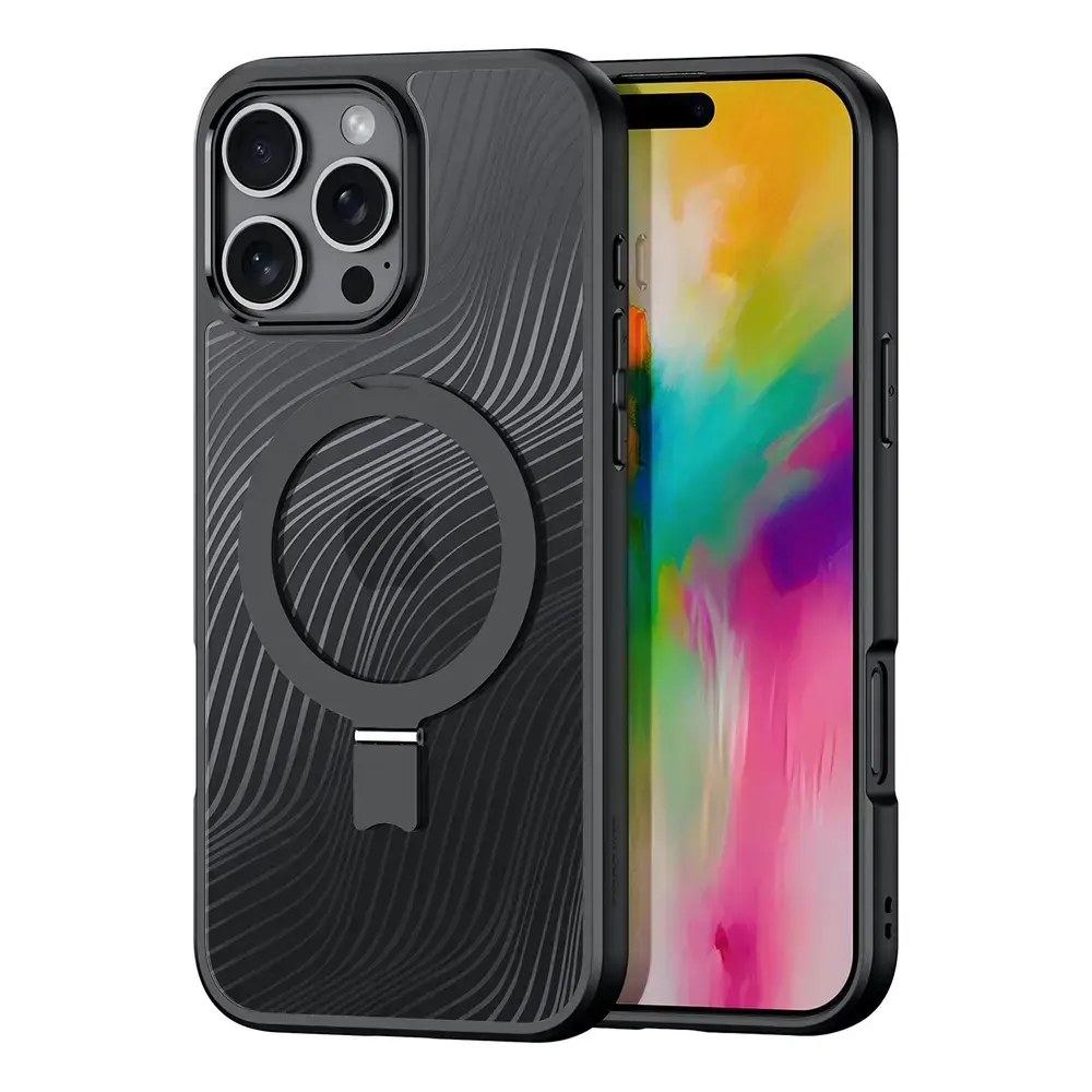 Dux Ducis Aimo Mag Case with MagSafe and Stand for iPhone 16 Pro - Black
