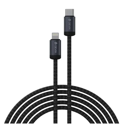 Devia Gracious EC645 провод для передачи данных и зарядки | USB-C на Lightning | 27W | 1m | чёрный