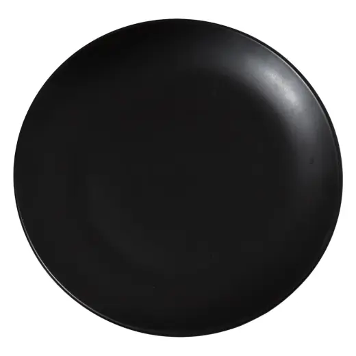 Šķīvis pusdienu 26cm keramisks Trone, matēts melns