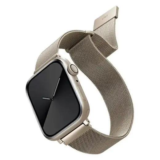 UNIQ Dante išmaniojo laikrodžio dirželis Apple Watch Series 1/2/3/4/5/6/7/8/SE/SE2 (38/40/41 mm) | nerūdijantis plienas | smėlio