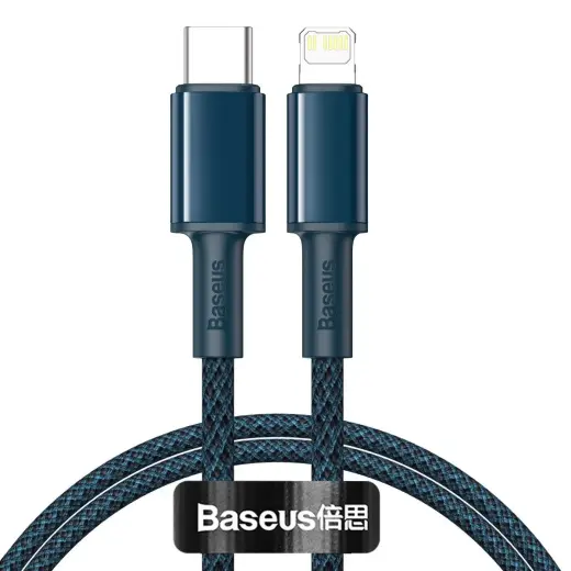 Baseus CATLGD-03 datu pārraides un uzlādes vads | USB-C uz Lightning | 20W | 1m | zils