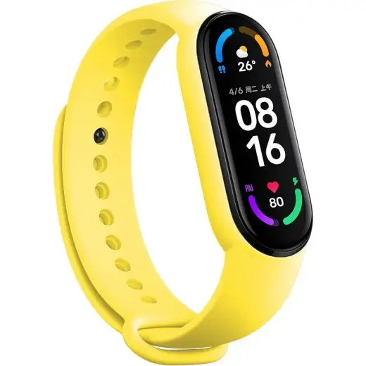 Fusion Accessories wave viedpulksteņa siksniņa priekš Xiaomi Mi Band 3/4 | silikons | dzeltena