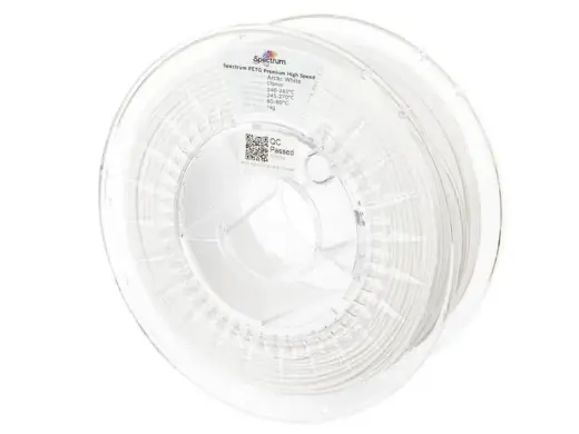 Filament PET-G premium HS Arctic white 1kg Spectrum