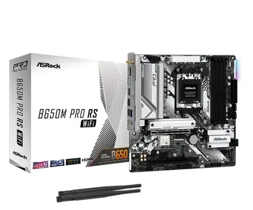 ASRock Mainboard B650M Pro RS WiFi - Micro ATX - Socket AM5 - AMD B650