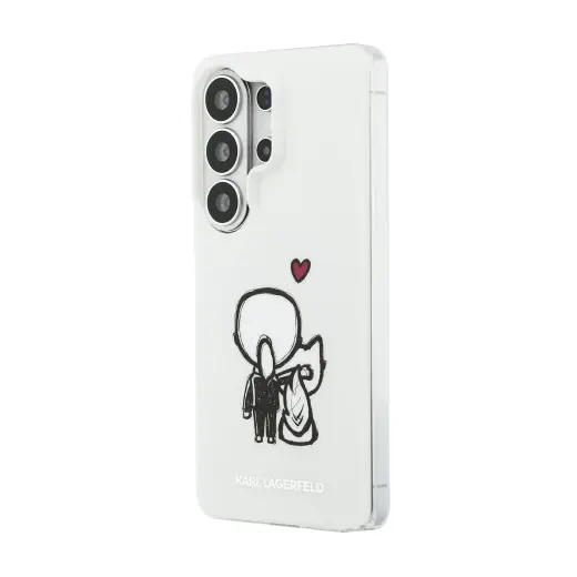 Karl Lagerfeld IML K&CH Back Logo Magnetic Case for iPhone Samsung Galaxy S26 Ultra Transparent