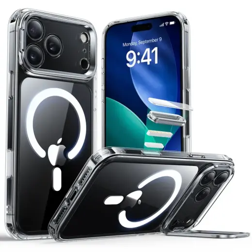 ESR CLASSIC HYBRID maciņš telefonam iPhone 17 Pro Max caurspīdīgs