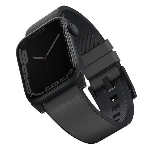 UNIQ Straden išmaniojo laikrodžio dirželis Apple Watch Series 4/5/6/7/8/SE/SE2/Ultra (42/44/45 mm) | odinis | pilkas
