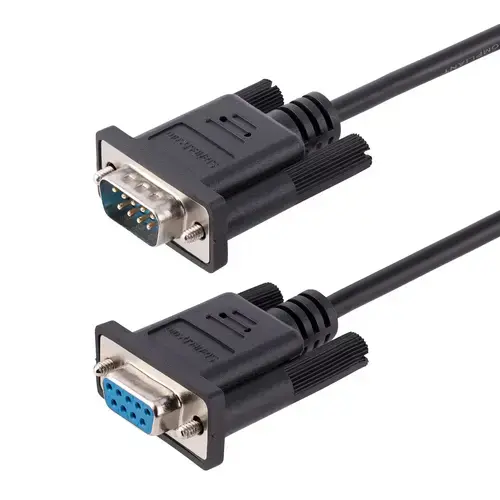 StarTech.com 3m RS232 Serial Null Modem Cable  Crossover Serial Cable w|Al-Mylar Shielding
