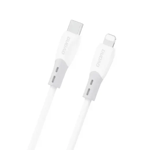 Dudao L25SX duomenų perdavimo ir įkrovimo laidas | USB-C į Lightning | 30W | 2m | baltas