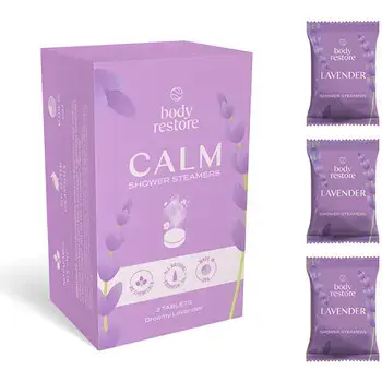 Body Restore Shower Steamers Set ( Levandule ) - Sada aromatických tablet do sprchy 3.0ks