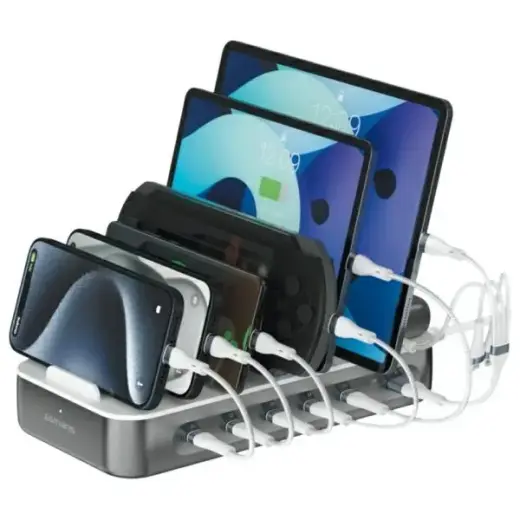 4smarts Team 100W Charging Station with Cable Set Space Gray