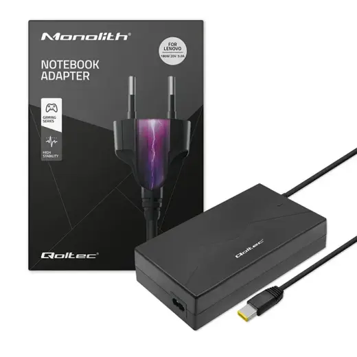Qoltec Power adapter for laptop Lenovo 180W | 20V | 9.0A | Slim tip+pin | +power cable