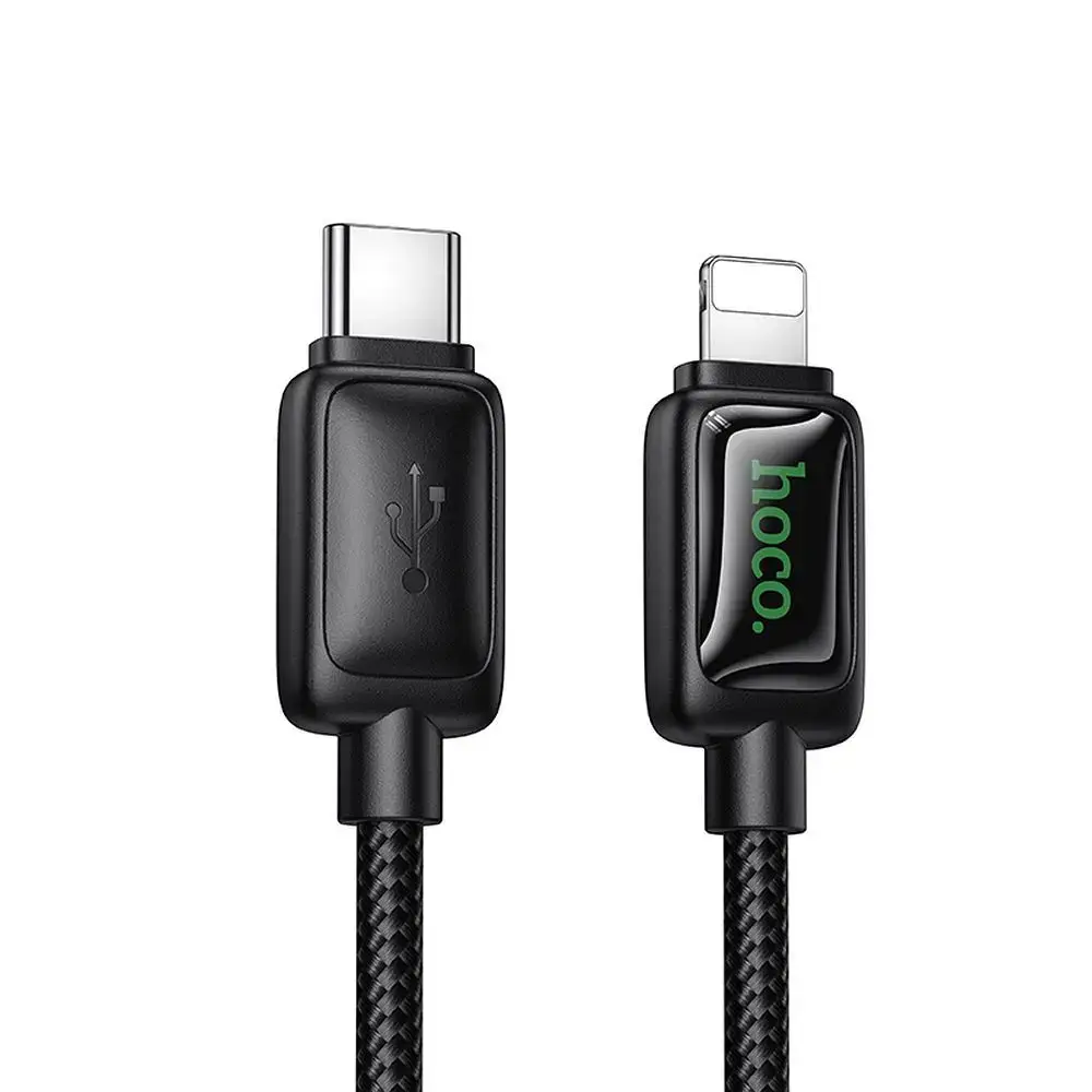 HOCO U146 провод для передачи данных и зарядки | USB-C на Lightning | PD | 30W | с LED дисплеем | 1.2m | чёрный