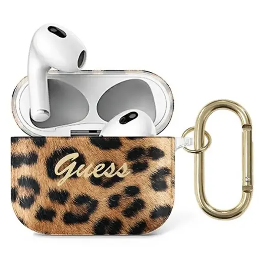 Guess GUA3USLEO AirPods 3 cover złoty|gold Leopard Collection