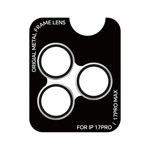 Rock Tempered glass Pure Series Camera Lens on camera for Iphone 17 Pro/17 Pro Max (lens 3 pieces) silver