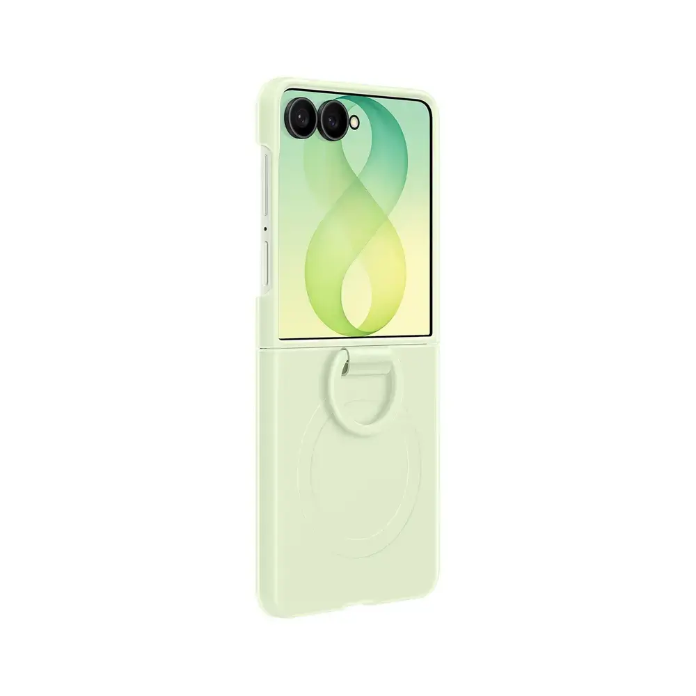 Samsung Silicone Ring Magnet Cover for Samsung Galaxy Z Flip 8 with MagSafe Compatible Ring - Green