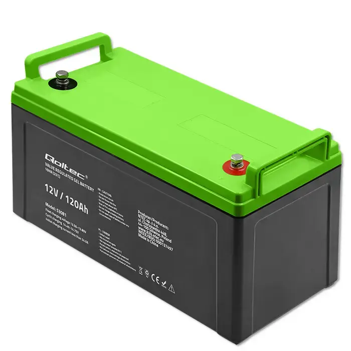 Qoltec Gel Battery | 12V | 120Ah | 34.8kg | Maintenance-free | Professional | LongLife | PV, UPS, camper, boat