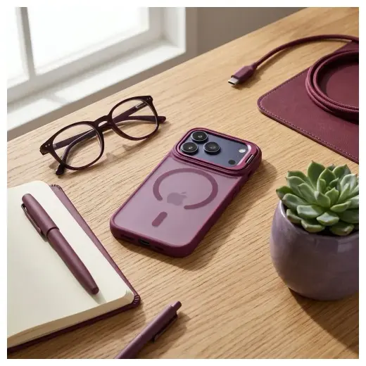 Forcell F-Protect Shadow Stand Premium telefoni ümbris alusega ja MagSafe toega iPhone 17 Pro Max | iPhone 18 Pro Max punane