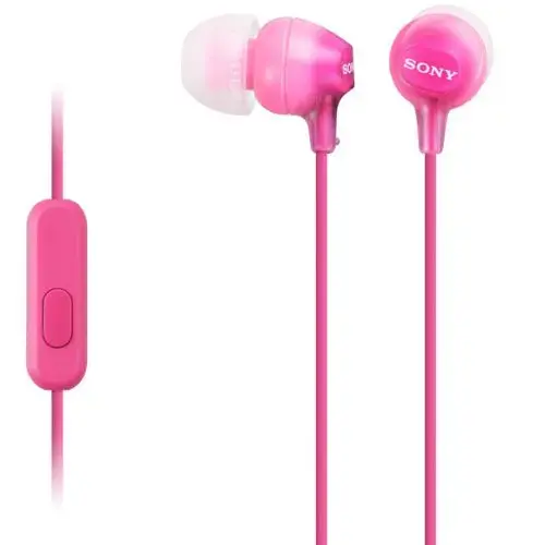 Sony MDR-EX15AP Austiņas ar smartphone control un mikrofonu ( Rozā)