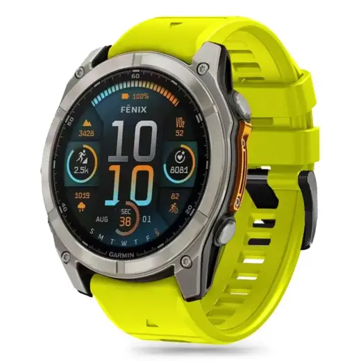 Tech-Protect Silicone Line Strap for Garmin Fenix 5 | 6 | 6 Pro | 7 | 8 (47 mm) | E - Green
