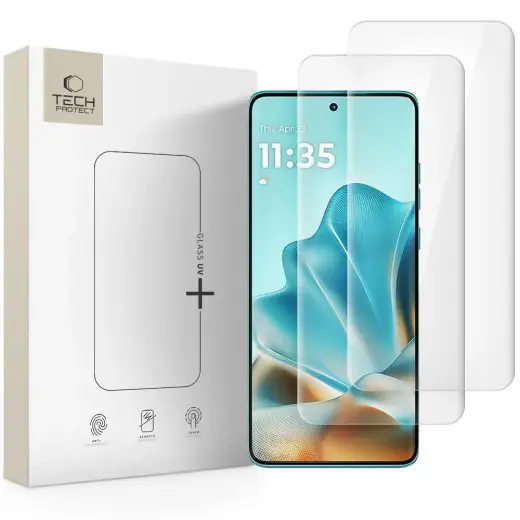 SZKŁO HARTOWANE TECH-PROTECT GLASS UV+ 2-PACK MOTOROLA EDGE 60 FUSION CLEAR