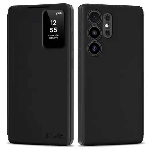 Tech-Protect Smart Wallet phone case for Samsung Galaxy S25 Ultra black