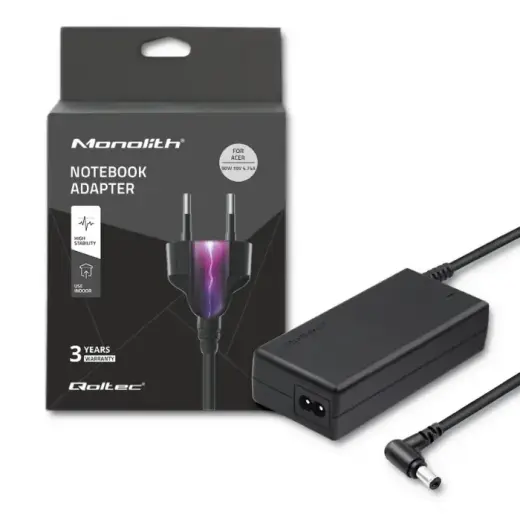 Qoltec Power adapter for laptop Acer 90W | 19V | 4.74A | 5.5*2.5 | +power cable