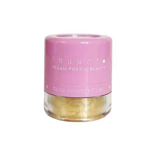 Inuwet, Gold Powder Cube, Vegan, Glow & Illuminating, Loose Highlighter Powder, 3.5 g
