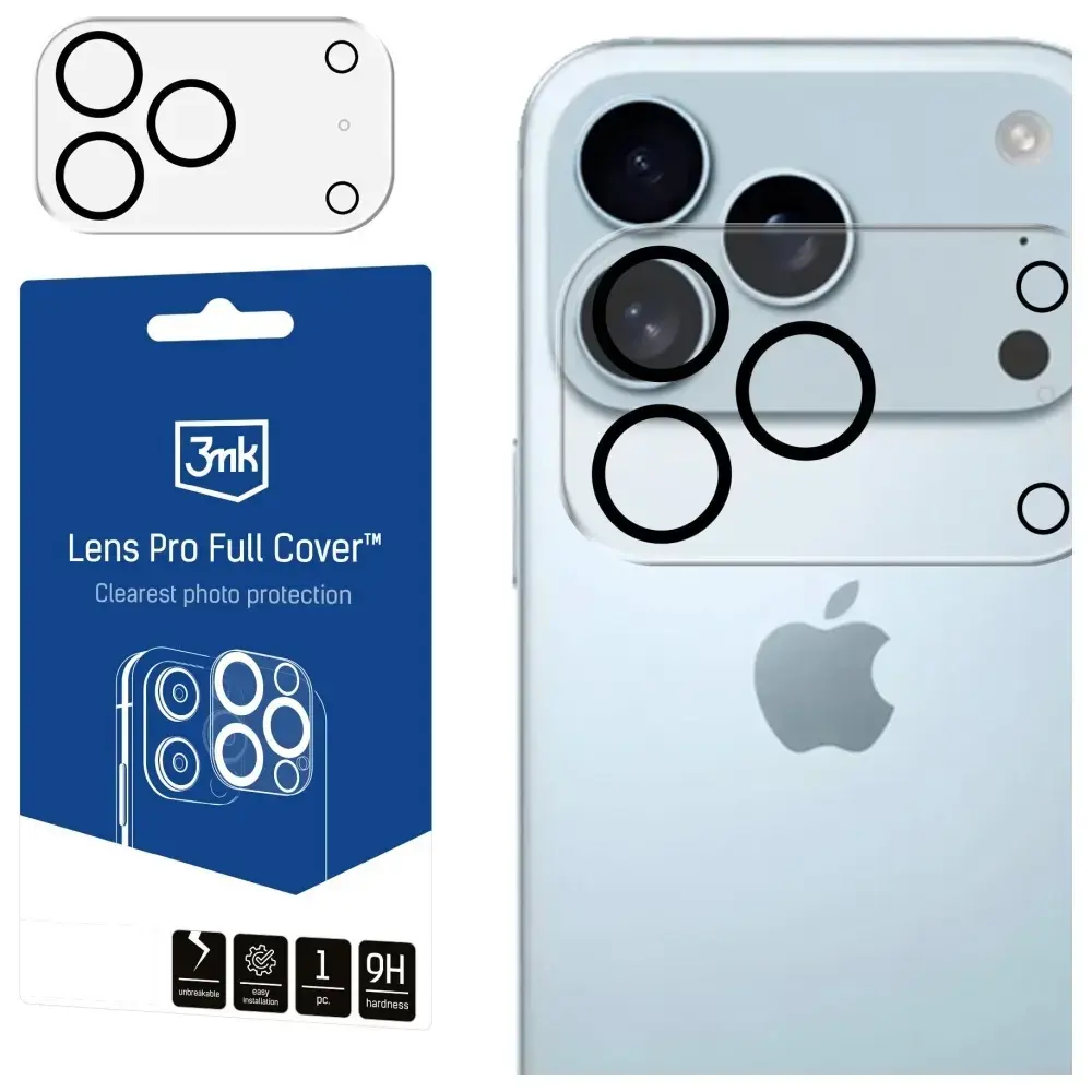 3MK Lens Pro FullCover Camera Lens Protection for Apple iPhone 17 Pro Max