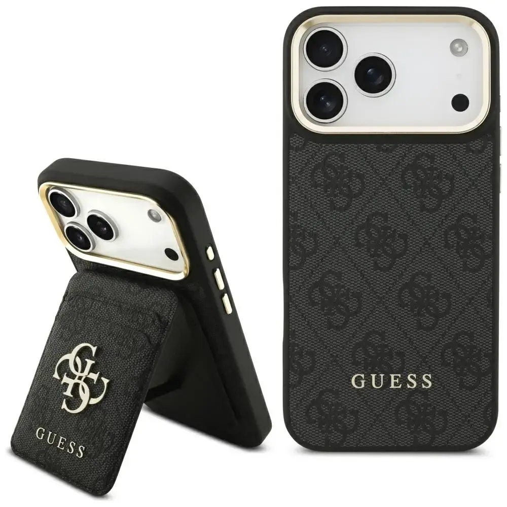 Case Guess 4G with wallet Magsafe for iPhone 17 Pro Max black